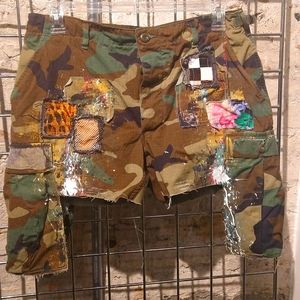 Custom Painted Camo Shorts